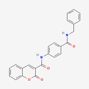 N-{4-[(benzylamino)carbonyl]phenyl}-2-oxo-2H-chromene-3-carboxamide