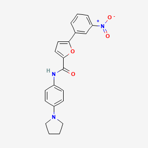 5-(3-nitrophenyl)-N-[4-(1-pyrrolidinyl)phenyl]-2-furamide