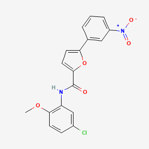 molecular formula C18H13ClN2O5 B3497337 N-(5-chloro-2-methoxyphenyl)-5-(3-nitrophenyl)-2-furamide 