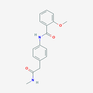 molecular formula C17H18N2O3 B349734 2-甲氧基-N-{4-[2-(甲基氨基)-2-氧代乙基]苯基}苯甲酰胺 CAS No. 1060285-84-8