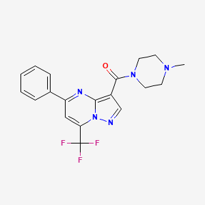 3-[(4-methyl-1-piperazinyl)carbonyl]-5-phenyl-7-(trifluoromethyl)pyrazolo[1,5-a]pyrimidine