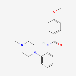 molecular formula C19H23N3O2 B3497364 4-methoxy-N-[2-(4-methyl-1-piperazinyl)phenyl]benzamide 