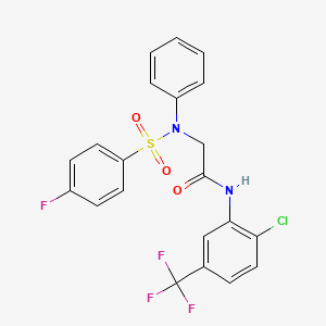 N~1~-[2-chloro-5-(trifluoromethyl)phenyl]-N~2~-[(4-fluorophenyl)sulfonyl]-N~2~-phenylglycinamide