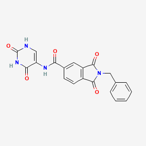 2-benzyl-N-(2,4-dioxo-1,2,3,4-tetrahydro-5-pyrimidinyl)-1,3-dioxo-5-isoindolinecarboxamide