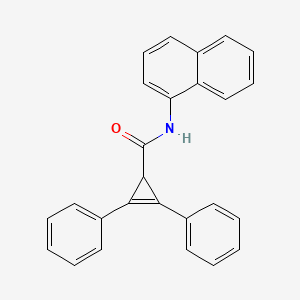 molecular formula C26H19NO B3497387 N-1-naphthyl-2,3-diphenyl-2-cyclopropene-1-carboxamide 