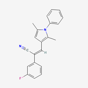 3-(2,5-dimethyl-1-phenyl-1H-pyrrol-3-yl)-2-(3-fluorophenyl)acrylonitrile