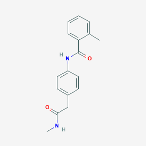 molecular formula C17H18N2O2 B349740 2-methyl-N-{4-[2-(methylamino)-2-oxoethyl]phenyl}benzamide CAS No. 1060313-98-5