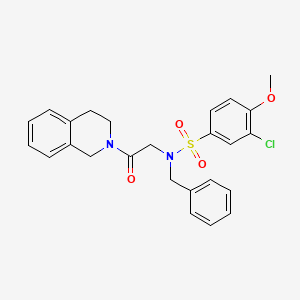 N-benzyl-3-chloro-N-[2-(3,4-dihydro-2(1H)-isoquinolinyl)-2-oxoethyl]-4-methoxybenzenesulfonamide