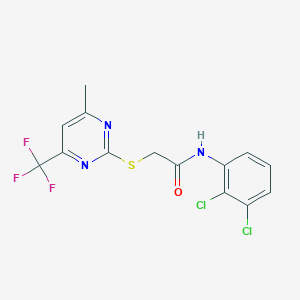 N-(2,3-dichlorophenyl)-2-{[4-methyl-6-(trifluoromethyl)-2-pyrimidinyl]thio}acetamide