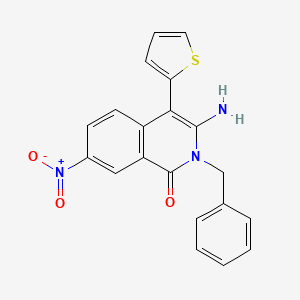 3-amino-2-benzyl-7-nitro-4-(2-thienyl)-1(2H)-isoquinolinone