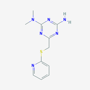 N,N-dimethyl-6-[(2-pyridinylthio)methyl]-1,3,5-triazine-2,4-diamine