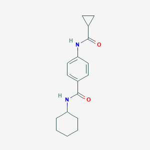molecular formula C17H22N2O2 B349748 N-cyclohexyl-4-[(cyclopropylcarbonyl)amino]benzamide CAS No. 923111-14-2