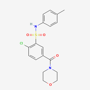 2-chloro-N-(4-methylphenyl)-5-(4-morpholinylcarbonyl)benzenesulfonamide