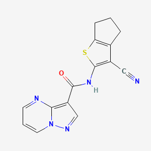 N-(3-cyano-5,6-dihydro-4H-cyclopenta[b]thien-2-yl)pyrazolo[1,5-a]pyrimidine-3-carboxamide