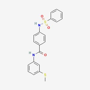 N-[3-(methylthio)phenyl]-4-[(phenylsulfonyl)amino]benzamide