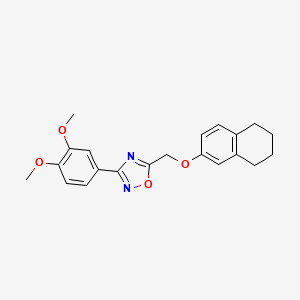 3-(3,4-dimethoxyphenyl)-5-[(5,6,7,8-tetrahydro-2-naphthalenyloxy)methyl]-1,2,4-oxadiazole