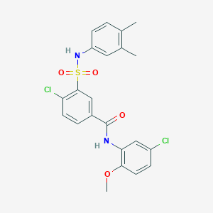 4-chloro-N-(5-chloro-2-methoxyphenyl)-3-{[(3,4-dimethylphenyl)amino]sulfonyl}benzamide