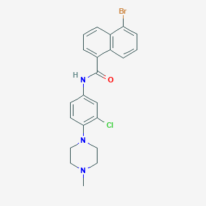 5-bromo-N-[3-chloro-4-(4-methyl-1-piperazinyl)phenyl]-1-naphthamide