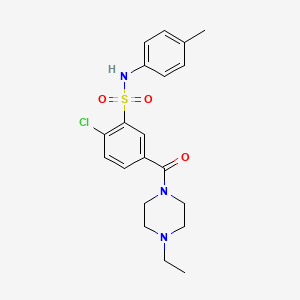 2-chloro-5-[(4-ethyl-1-piperazinyl)carbonyl]-N-(4-methylphenyl)benzenesulfonamide