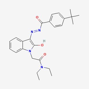 2-{3-[(4-tert-butylbenzoyl)hydrazono]-2-oxo-2,3-dihydro-1H-indol-1-yl}-N,N-diethylacetamide