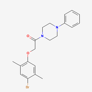 molecular formula C20H23BrN2O2 B3497589 1-[(4-bromo-2,5-dimethylphenoxy)acetyl]-4-phenylpiperazine 