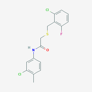 2-[(2-chloro-6-fluorobenzyl)thio]-N-(3-chloro-4-methylphenyl)acetamide