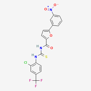 N-({[2-chloro-4-(trifluoromethyl)phenyl]amino}carbonothioyl)-5-(3-nitrophenyl)-2-furamide