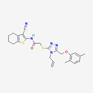 2-({4-allyl-5-[(2,5-dimethylphenoxy)methyl]-4H-1,2,4-triazol-3-yl}thio)-N-(3-cyano-4,5,6,7-tetrahydro-1-benzothien-2-yl)acetamide