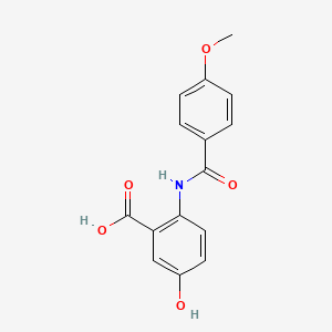 5-hydroxy-2-[(4-methoxybenzoyl)amino]benzoic acid