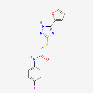 2-{[5-(2-furyl)-4H-1,2,4-triazol-3-yl]thio}-N-(4-iodophenyl)acetamide