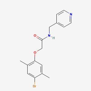 molecular formula C16H17BrN2O2 B3497656 2-(4-bromo-2,5-dimethylphenoxy)-N-(4-pyridinylmethyl)acetamide 