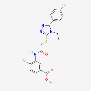 methyl 4-chloro-3-[({[5-(4-chlorophenyl)-4-ethyl-4H-1,2,4-triazol-3-yl]thio}acetyl)amino]benzoate