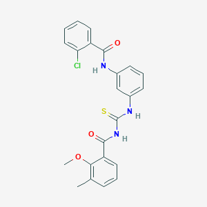 N-[({3-[(2-chlorobenzoyl)amino]phenyl}amino)carbonothioyl]-2-methoxy-3-methylbenzamide