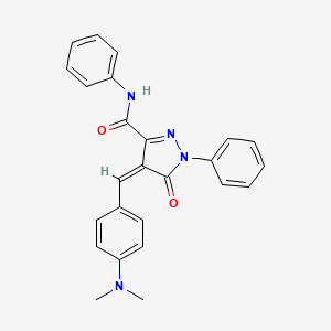 (4Z)-4-{[4-(DIMETHYLAMINO)PHENYL]METHYLIDENE}-5-OXO-N,1-DIPHENYL-4,5-DIHYDRO-1H-PYRAZOLE-3-CARBOXAMIDE