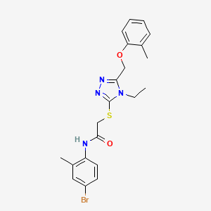 N-(4-bromo-2-methylphenyl)-2-({4-ethyl-5-[(2-methylphenoxy)methyl]-4H-1,2,4-triazol-3-yl}sulfanyl)acetamide