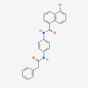 5-bromo-N-{4-[(phenylacetyl)amino]phenyl}-1-naphthamide