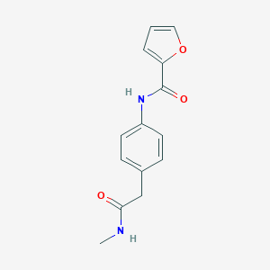 molecular formula C14H14N2O3 B349775 N-(4-(2-(methylamino)-2-oxoethyl)phenyl)furan-2-carboxamide CAS No. 1060314-76-2