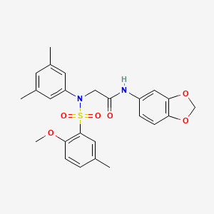 N~1~-1,3-benzodioxol-5-yl-N~2~-(3,5-dimethylphenyl)-N~2~-[(2-methoxy-5-methylphenyl)sulfonyl]glycinamide