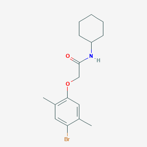 molecular formula C16H22BrNO2 B3497760 2-(4-bromo-2,5-dimethylphenoxy)-N-cyclohexylacetamide 