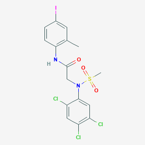 N~1~-(4-iodo-2-methylphenyl)-N~2~-(methylsulfonyl)-N~2~-(2,4,5-trichlorophenyl)glycinamide