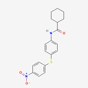 N-{4-[(4-nitrophenyl)thio]phenyl}cyclohexanecarboxamide