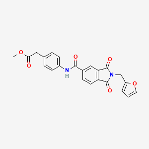 Methyl 2-[4-[[2-(furan-2-ylmethyl)-1,3-dioxoisoindole-5-carbonyl]amino]phenyl]acetate