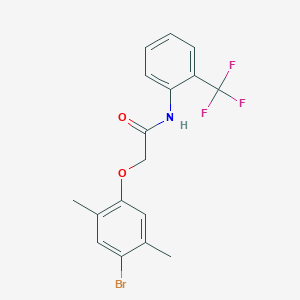 2-(4-bromo-2,5-dimethylphenoxy)-N-[2-(trifluoromethyl)phenyl]acetamide