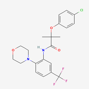 2-(4-chlorophenoxy)-2-methyl-N-[2-(4-morpholinyl)-5-(trifluoromethyl)phenyl]propanamide