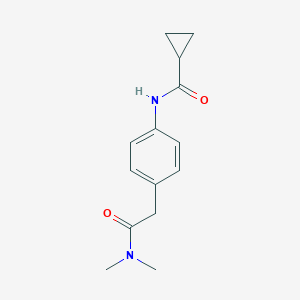 molecular formula C14H18N2O2 B349786 N-{4-[2-(二甲氨基)-2-氧代乙基]苯基}环丙烷甲酰胺 CAS No. 1060281-48-2