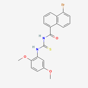 5-bromo-N-{[(2,5-dimethoxyphenyl)amino]carbonothioyl}-1-naphthamide