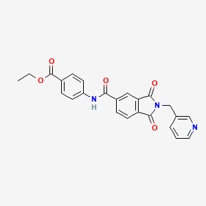 ethyl 4-({[1,3-dioxo-2-(3-pyridinylmethyl)-2,3-dihydro-1H-isoindol-5-yl]carbonyl}amino)benzoate