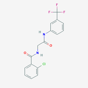 2-chloro-N-(2-oxo-2-{[3-(trifluoromethyl)phenyl]amino}ethyl)benzamide