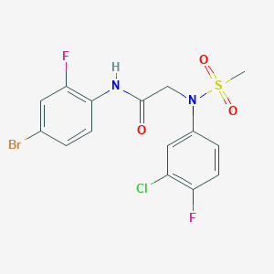 N~1~-(4-bromo-2-fluorophenyl)-N~2~-(3-chloro-4-fluorophenyl)-N~2~-(methylsulfonyl)glycinamide