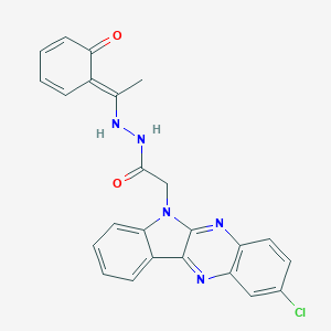 B034979 2-(2-chloroindolo[2,3-b]quinoxalin-6-yl)-N'-[(1E)-1-(6-oxocyclohexa-2,4-dien-1-ylidene)ethyl]acetohydrazide CAS No. 109322-06-7